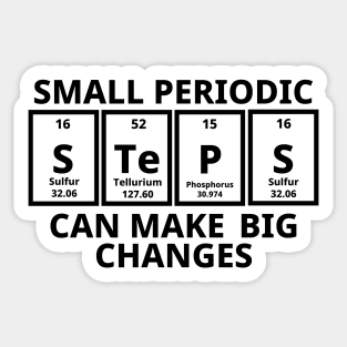 Small Periodic Steps Can Make Big Changes Sticker